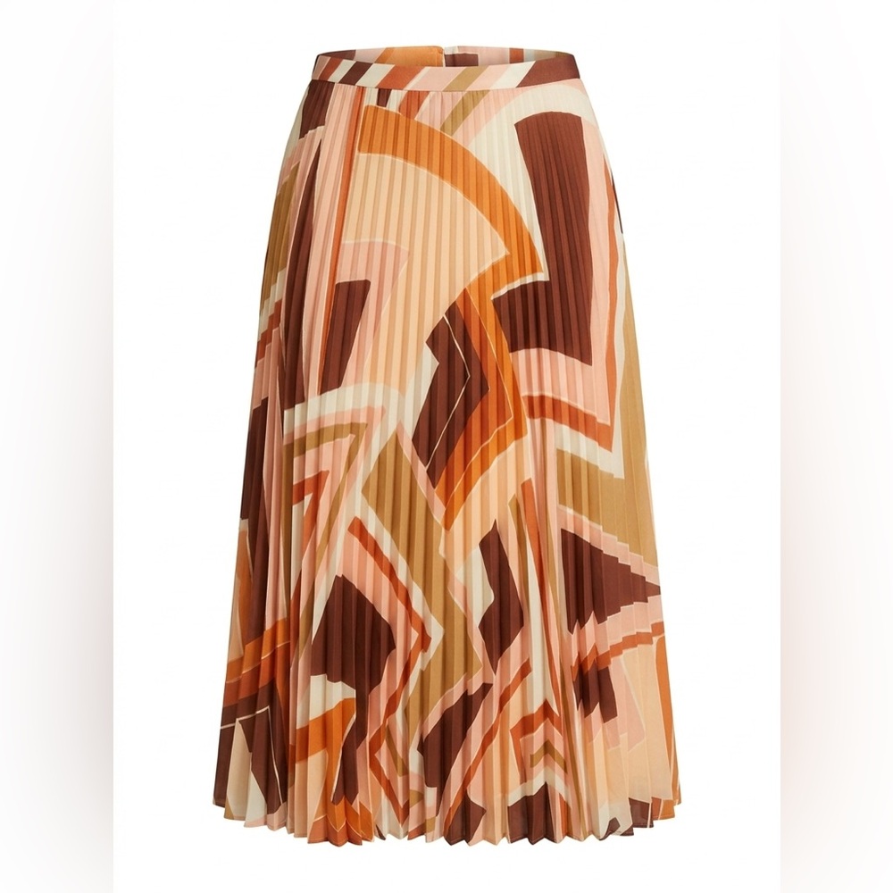 Lafayette 148
Art Deco Geometric Pleated Midi Skirt